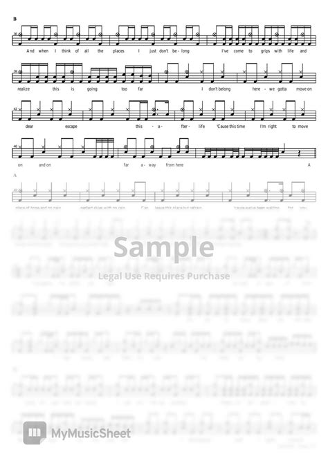 Avenged Sevenfold - Afterlife Sheets by COPYDRUM