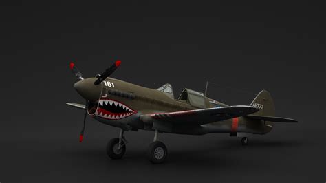 3D Model Curtiss P-40 Warhawk - TurboSquid 2011579