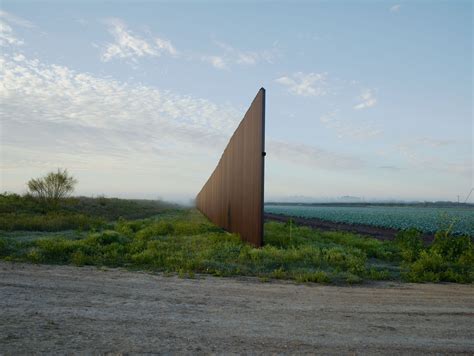 Photos show border walls dividing the U.S. and Mexico