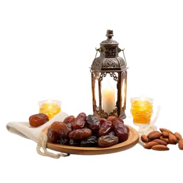 Ramadan Food And Drinks Concept Arabian Lamp Wood Rosary Dates Fruit, Ramadan Kareem, Muslim ...