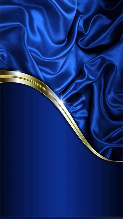 Blue Silk Background with Gold Trimmings