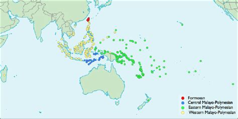 Map of the Austronesian languages (generated with wals tool) | Download Scientific Diagram