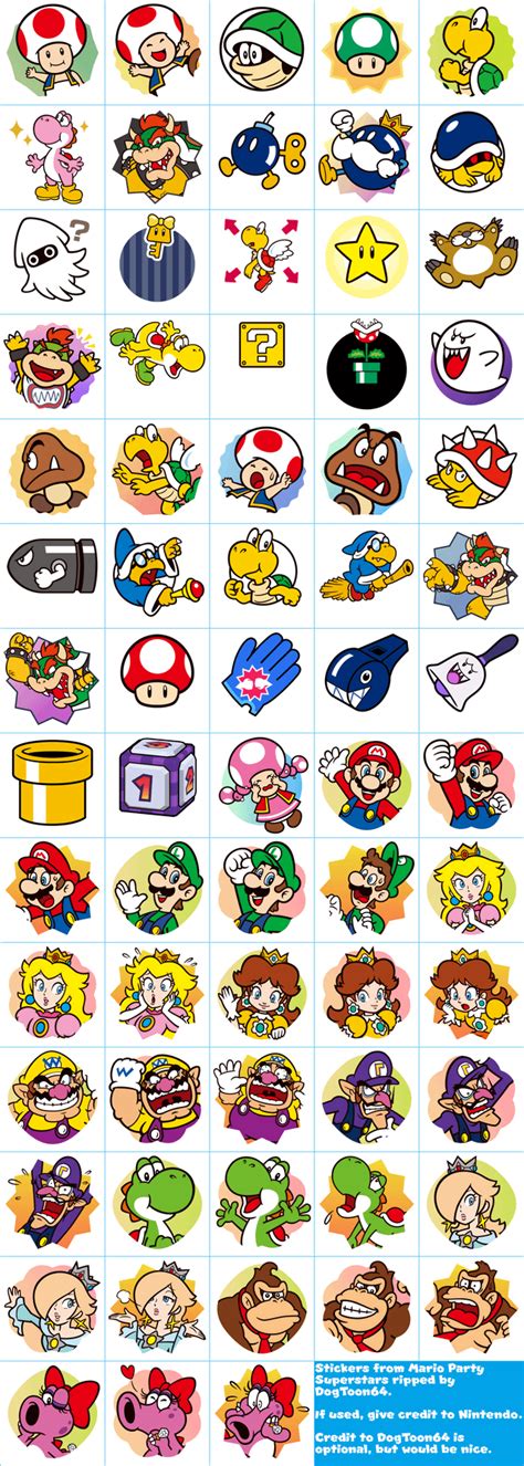 Downloadable Mario Party Stickers (PNG) Credit goes to DogToon64 : r ...