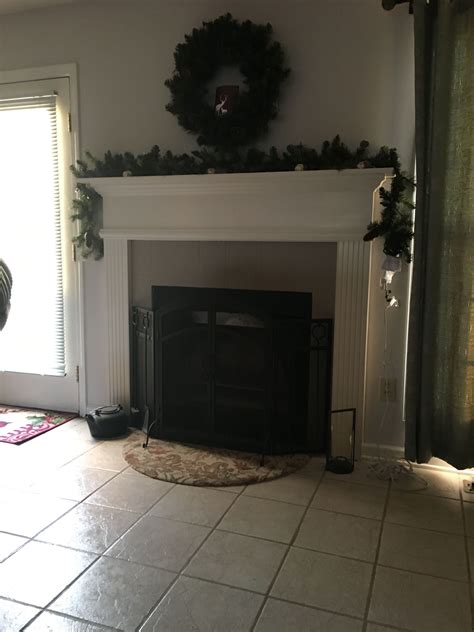 This is the finished fireplace redo. Fireplace Redo, Holiday Decor ...