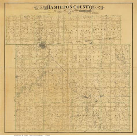 Hamilton County Iowa 1883 - Old Map Reprint - OLD MAPS