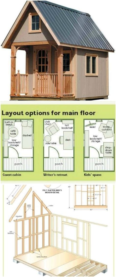 Free Wood Cabin Plans from The Classic Archives | Tiny cabin plans, Small cabin plans, Cabin ...