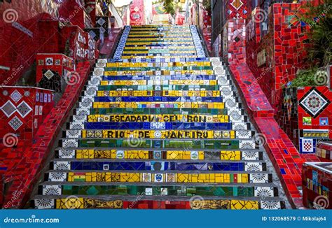 Colorful Escadaria Selaron in Rio De Janeiro Editorial Stock Image - Image of ornamental ...