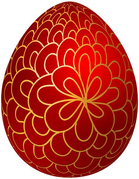 Red Decorative Easter Egg PNG Clip Art - Best WEB Clipart