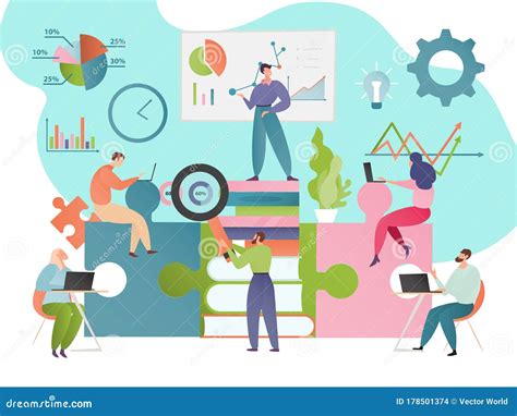 Professional Training Vector Illustration. Business Education Concept. Trainer Person Show ...