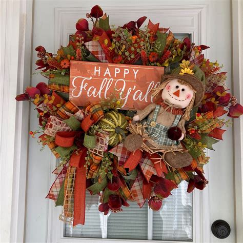 Happy Fall Y'all Wreath - Etsy