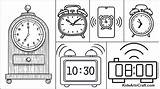 Alarm Clock Coloring Pages sketch template