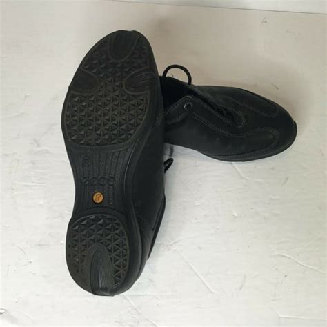 Ecco | Shoes | Ecco Mens Black Leather Casual Sneakers Sh | Poshmark