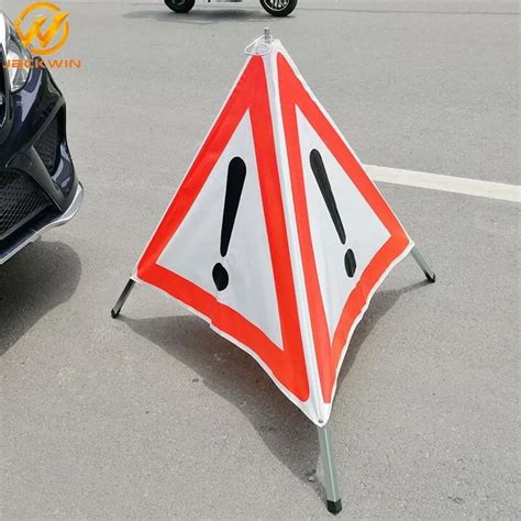 Warning Sign Folding Traffic Signs Eco-friendly Traffic Tripod Warning ...