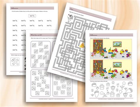 Concentration Exercises for Kids Part 2 age 8-12 39 - Etsy Hong Kong