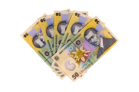 Romanian Leu Banknotes and Euro Banknotes Mixed Indicating Bilateral Economic Relations Stock ...