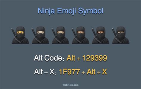 How to Insert Ninja Emoji Symbol with Keyboard? – WebNots