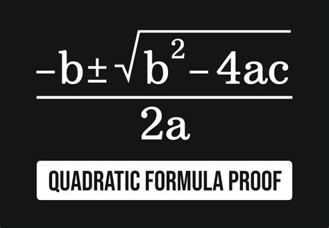 Proof of Quadratic formula