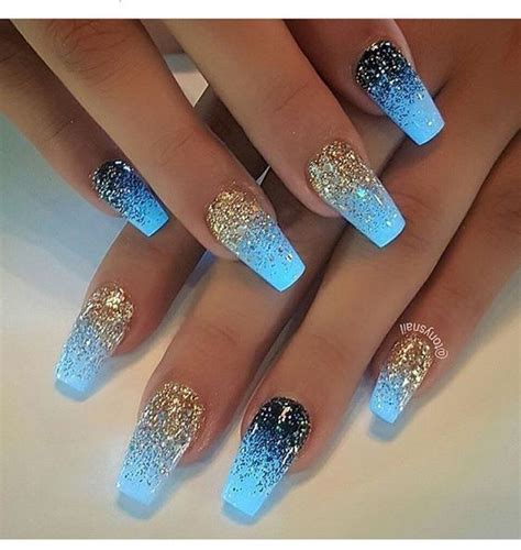 20 Blue Acrylic Nail Design - Inspired Beauty | Blue nail art designs ...