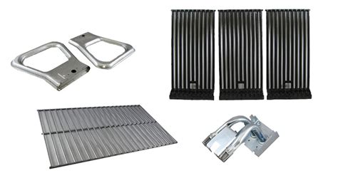 Broilmaster D3 Grill Burner, Venturi, Grill Cooking Grid, & Rock Grate