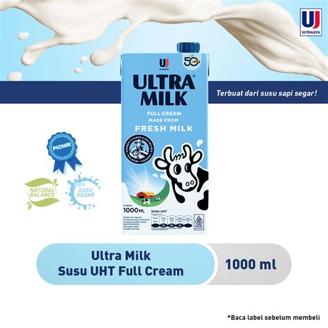 Jual Susu ultra milk full cream 1liter/1000ml | Shopee Indonesia