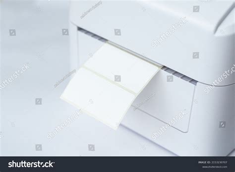 Sticker Printer Blank Labels White Background Stock Photo 2153230707 ...