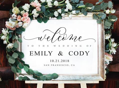 Wedding Welcome Sign Template, Wedding Welcome Sign Printable, Wedding ...