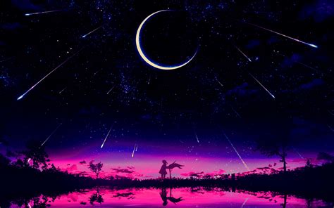 1440x900 Resolution Cool Anime Starry Night Illustration 1440x900 ...