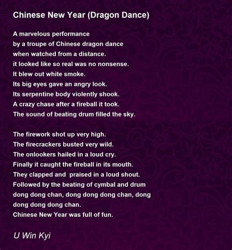 Chinese New Year (Dragon Dance) - Chinese New Year (Dragon Dance) Poem by U Win Kyi