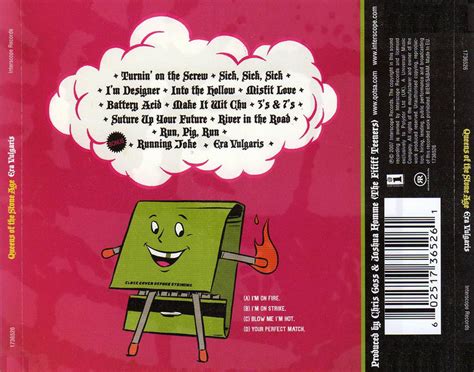 Carátula Trasera de Queens Of The Stone Age - Era Vulgaris - Portada