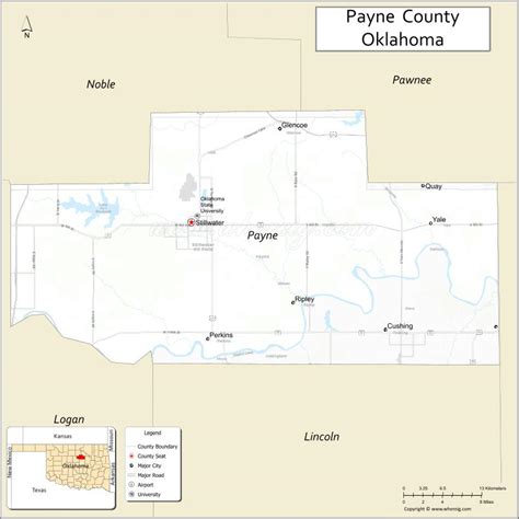 Map of Payne County, Oklahoma - Where is Located, Cities, Population ...