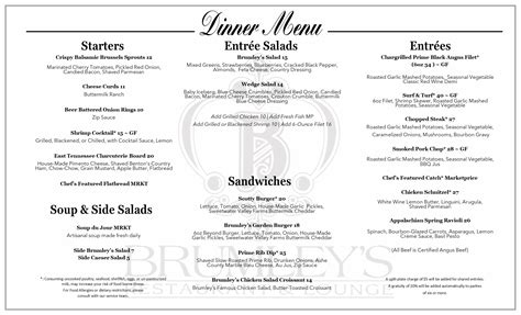 Menu – The General Morgan Inn and Conference Center