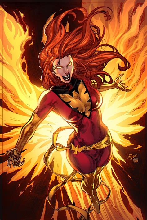 Jean Grey - Dark Phoenix by Diego Bernard and colored by... | Facebook