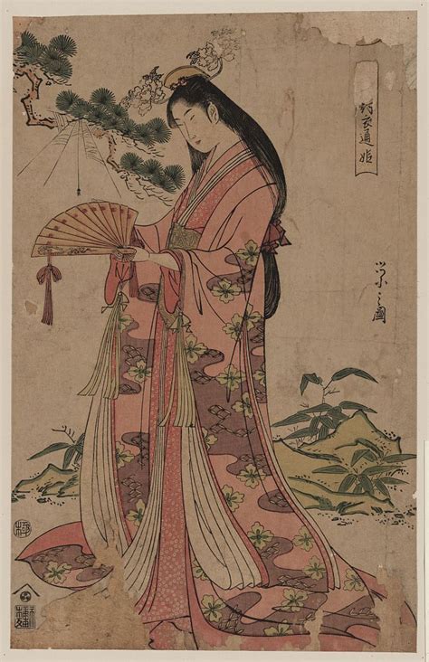 Hosoda Eishi: Sotoori hime - Library of Congress | Traditional japanese ...