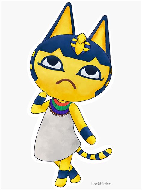 "Ankha " Sticker for Sale by Lockbirdco | Redbubble