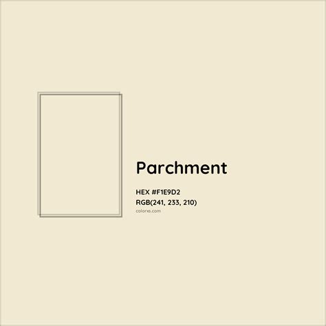 About Parchment - Color codes, similar colors and paints - colorxs.com