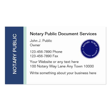 Notary Public Business Cards | Zazzle