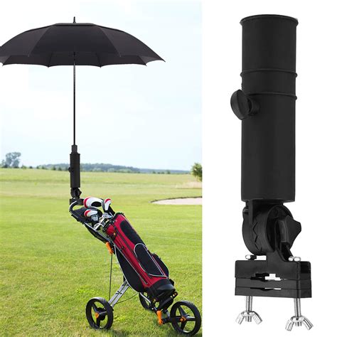 Buy Yuehuam Golf Umbrella Holder, Universal Adjustable Golf Cart Trolley Black Stand for Golf ...