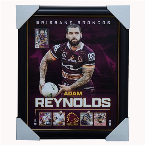 Adam Reynolds Brisbane Broncos Official NRL Player Print Framed + Sign ...