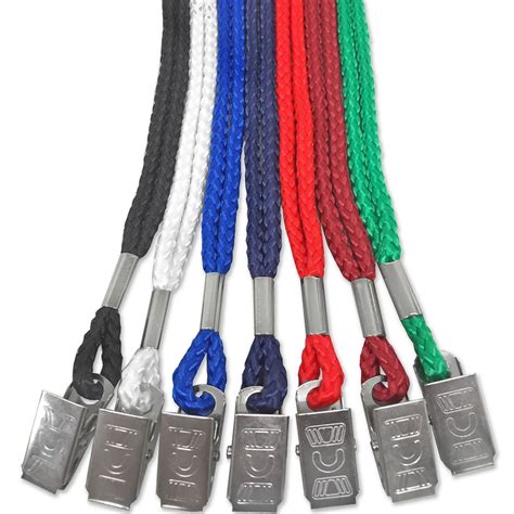 Round Cord Lanyard with Bulldog Clip