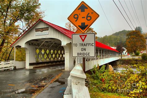 Low Clearance At The Ashuelot Covered Bridge Photograph by Adam Jewell