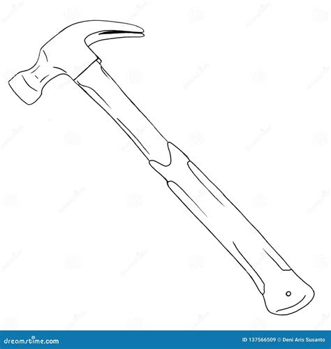 War Hammer Outline Icon Cartoon Vector | CartoonDealer.com #118926959