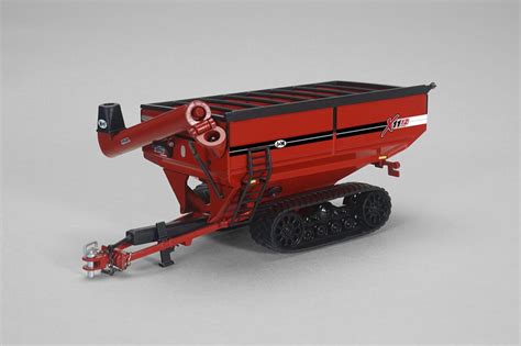 1/64 J&M X1112 Auger Wagon Grain Cart With Tracks, Red - Daltons Farm Toys