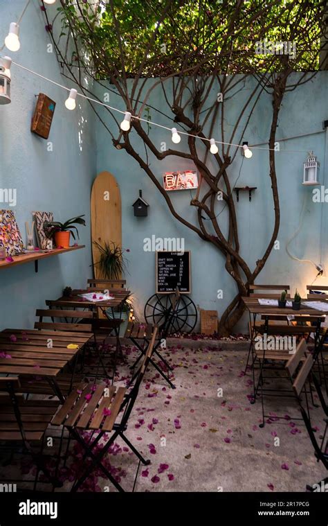 Interior of a rustic domestic cafe Stock Photo - Alamy