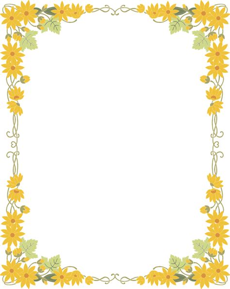 Yellow Flowers Border Png