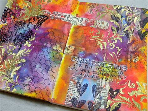 March Art Journal Pages inspired by 12 Tags of 2015