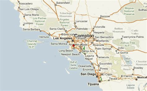 Los Angeles Map Compton