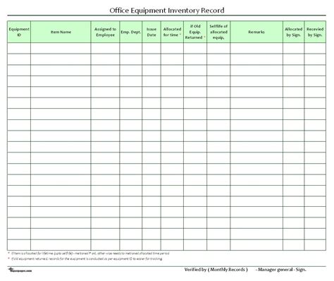 Maintenance Inventory Spreadsheet in Sheetory Example Samples Maintenance In Excel Format ...