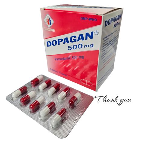 DOPAGAN 500_Paracetamol 500mg_H200v_Đỏ_DMC