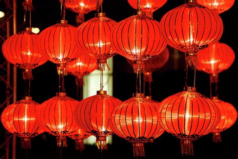 Red Lanterns For Chinese New Year Photograph by Winhorse - Fine Art America