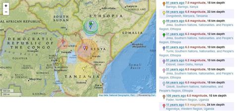 Large earthquake data around East Africa. | Download Scientific Diagram